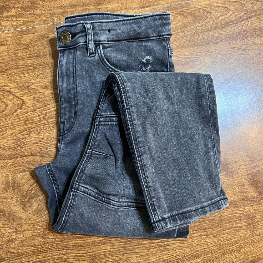 &DENIM by H&M Dark Grey Stretch Skinny Denim Jeans kids size 14